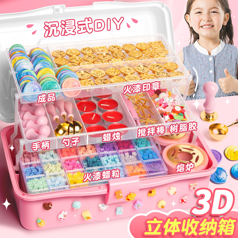 Fire Lacquer Seal Full Set Girl Fire Lacquer Wax Grain Seal