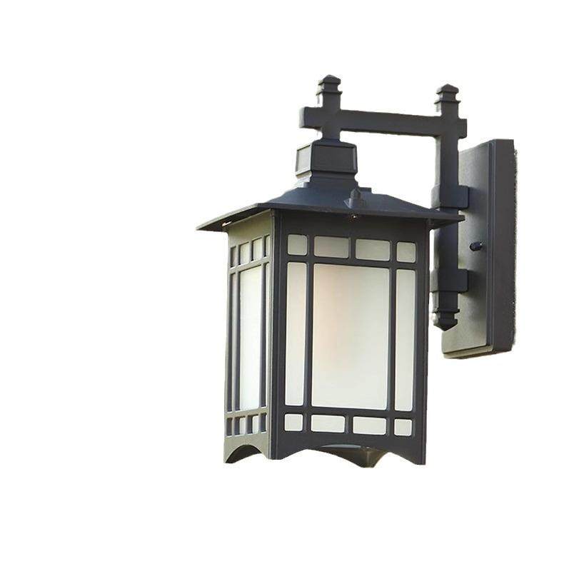 新中式窗花太阳能壁灯别墅庭院外墙超亮户外阳台防水大门柱子壁灯