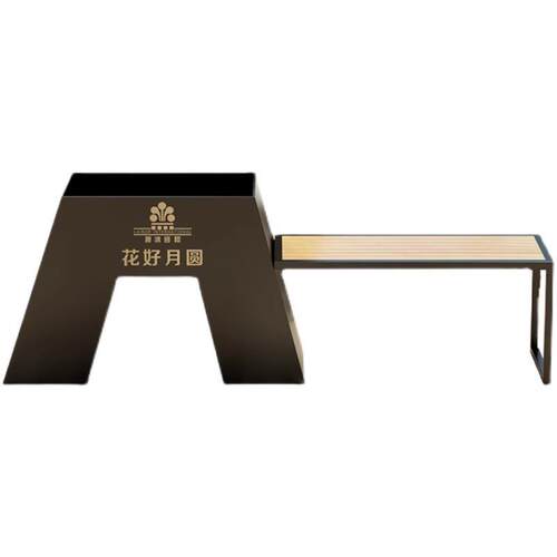 户外花箱组合售楼部大型隔断花架咖啡厅座椅花槽广场坐凳铁艺花坛