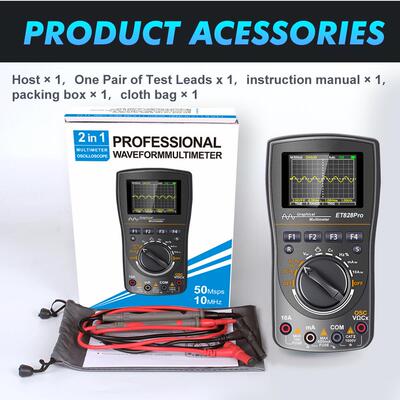 ET828PRO示波万用表10MHZ50Msps采样率示波器+万用表二
