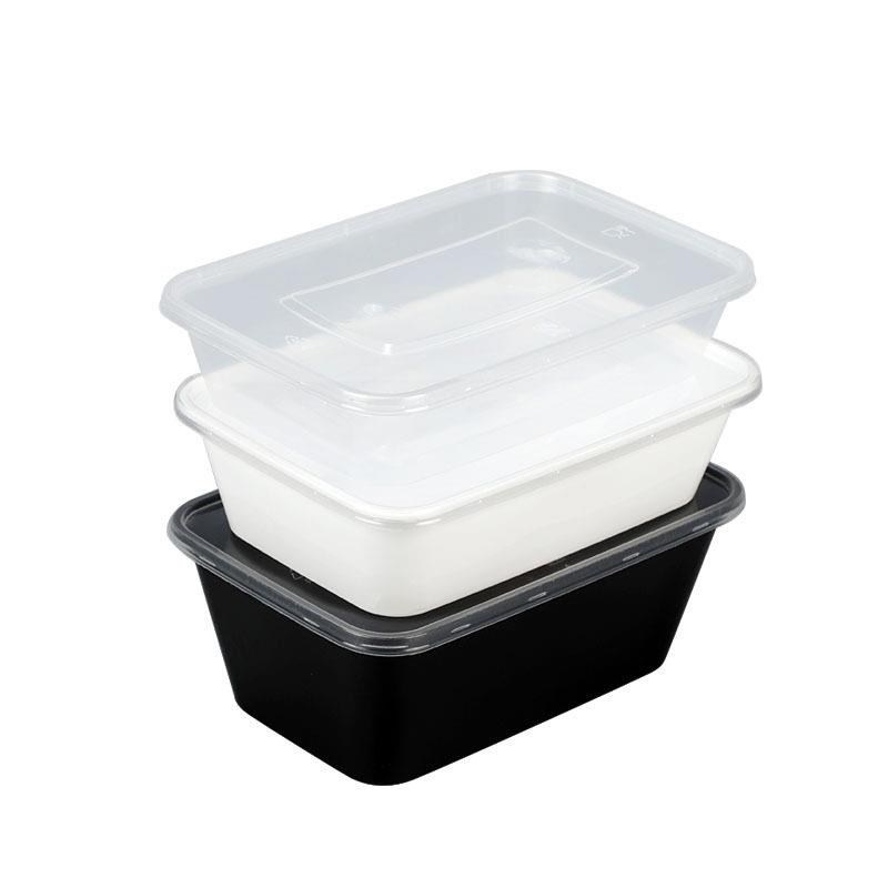 750/1000ml餐盒长方形塑料打包盒快餐饭盒带盖食品级加厚微波炉