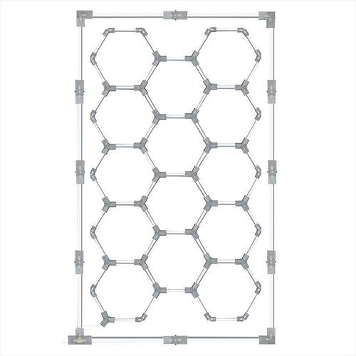 220V蜂窝吊顶灯6500K健身房天花板酒吧理发店展厅led车库六边形灯