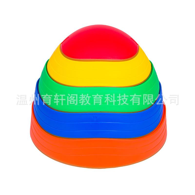 包边波浪过河石感统训练器材儿童平衡玩具幼儿园多彩独木桥过河石