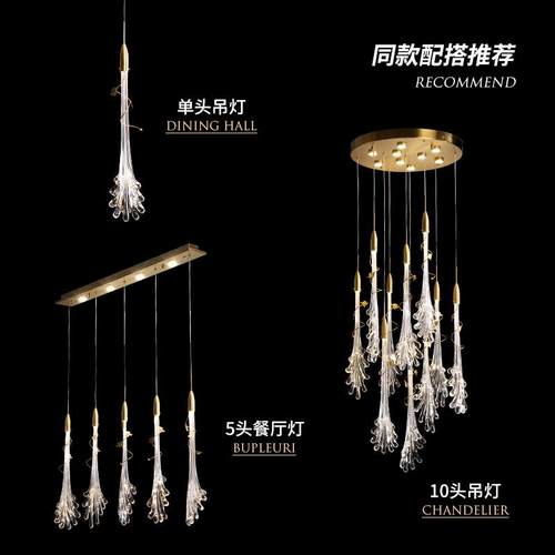 创意餐厅小吊灯后现代轻奢餐桌吧台别墅复式楼梯个性设计师