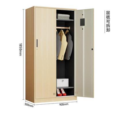 钢制木纹更衣柜员工宿舍铁皮柜储物柜浴室健身房存包柜子拆装带锁
