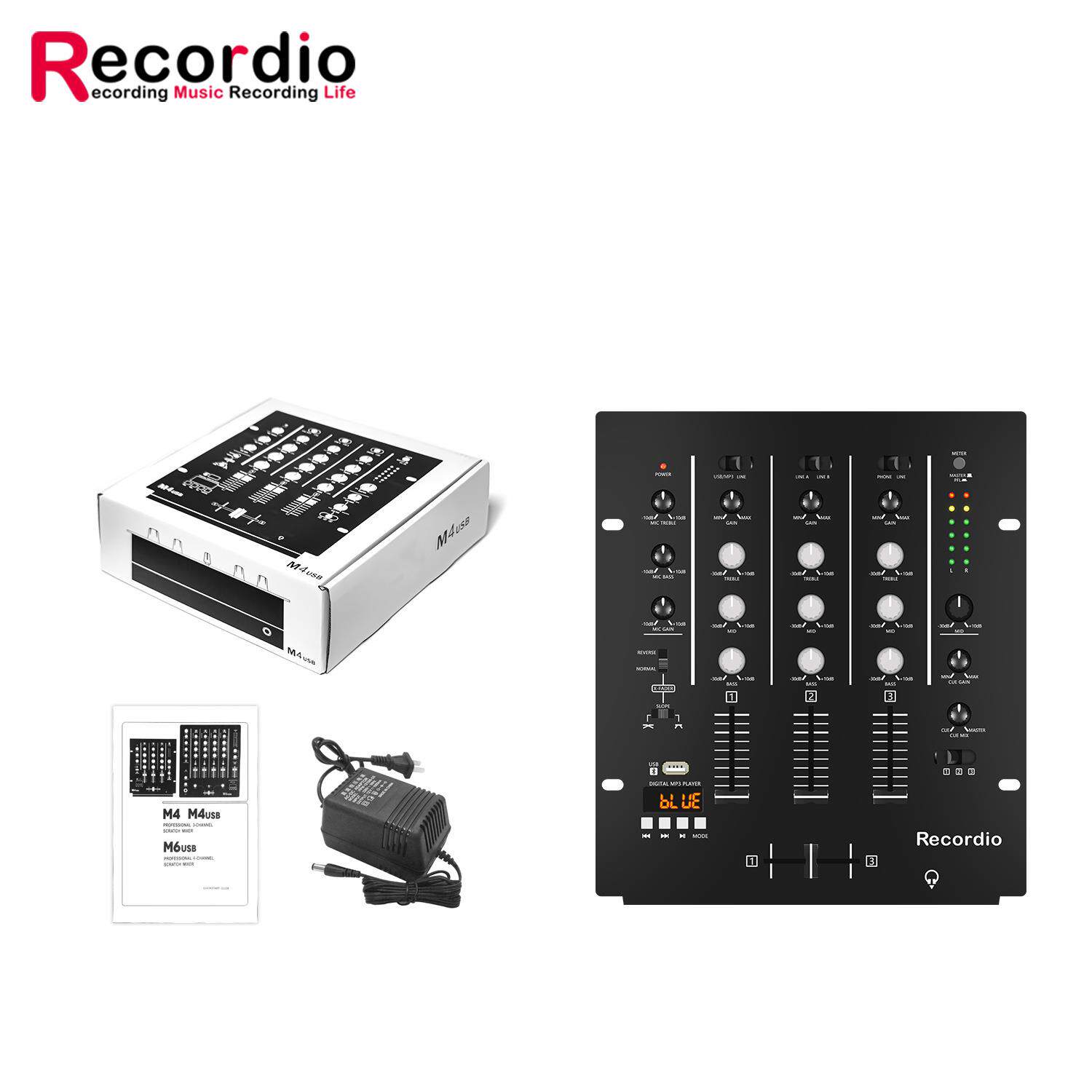 GAX-DM4电商专业四声道KTV舞台DJ调音台4通道DJ混音器调音台