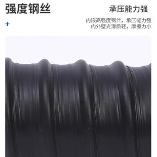 hdpe钢带增强螺旋波纹管pe双壁排污排水管耐腐蚀污水管