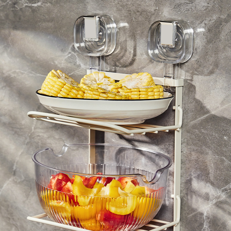 吸盘铁艺厨房备菜盘置物架多层配菜可壁挂可叠放S家用炒菜火锅碗,厨房/烹饪用具,配菜/备菜盘,淘宝优惠券,粉丝福利购,淘宝优惠卷