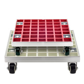 正方形可移动花架底盘花盆托盘多功能H底座带万向轮滚轮滑轮 包邮