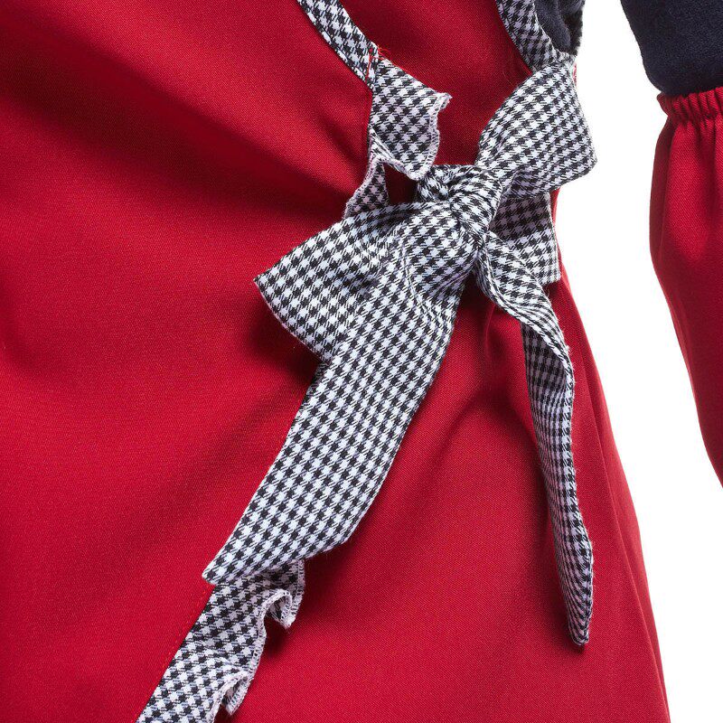 韩版时尚工作服围裙母婴店酒店超市服务员围V裙袖套头巾套装