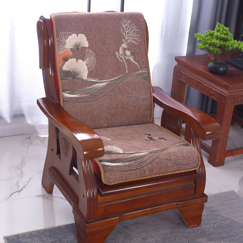 红木沙发垫子带靠背加厚防滑凉椅高档G海绵坐垫实木木头冬季三人