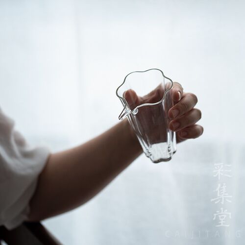 彩集堂小c号玻璃公道杯耐热透明分茶器高档倒茶杯茶海茶具个人匀