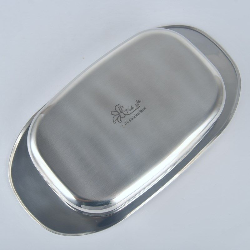 出口18/10不锈钢鱼盘加厚长方形盘子家用蒸盘W可以加热盘子,餐饮具,盘,淘宝优惠券,粉丝福利购,淘宝优惠卷