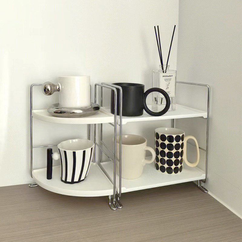 杯子收纳置物架双层茶具茶杯架收纳架家用桌面沥水V托盘放水杯杯,家庭/个人清洁工具,杯架,淘宝优惠券,粉丝福利购,淘宝优惠卷