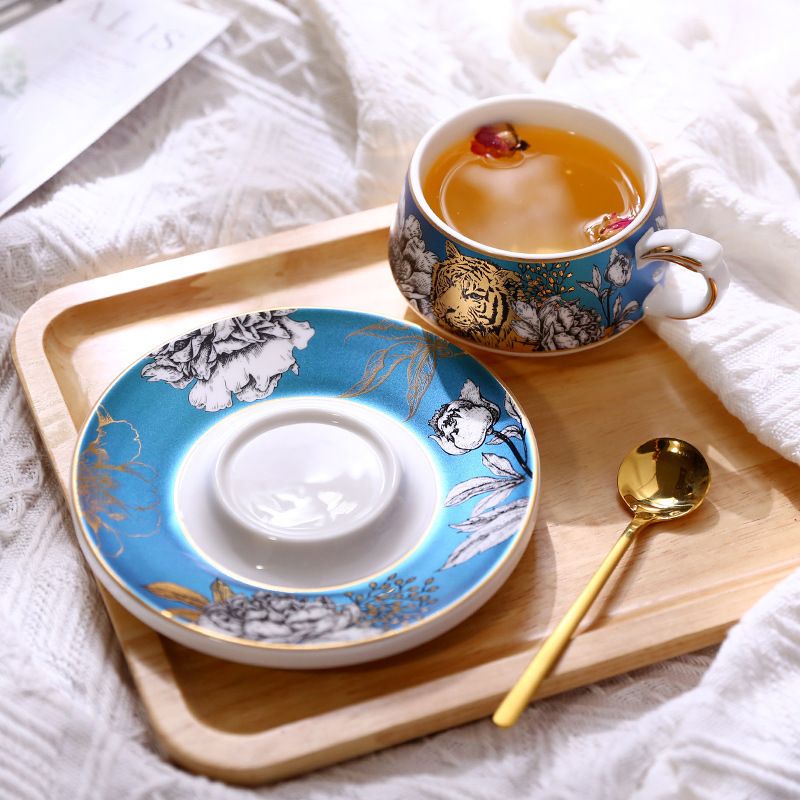 高档次陶瓷咖啡杯欧式小奢华轻奢咖啡杯碟套装家用下午茶杯子水杯