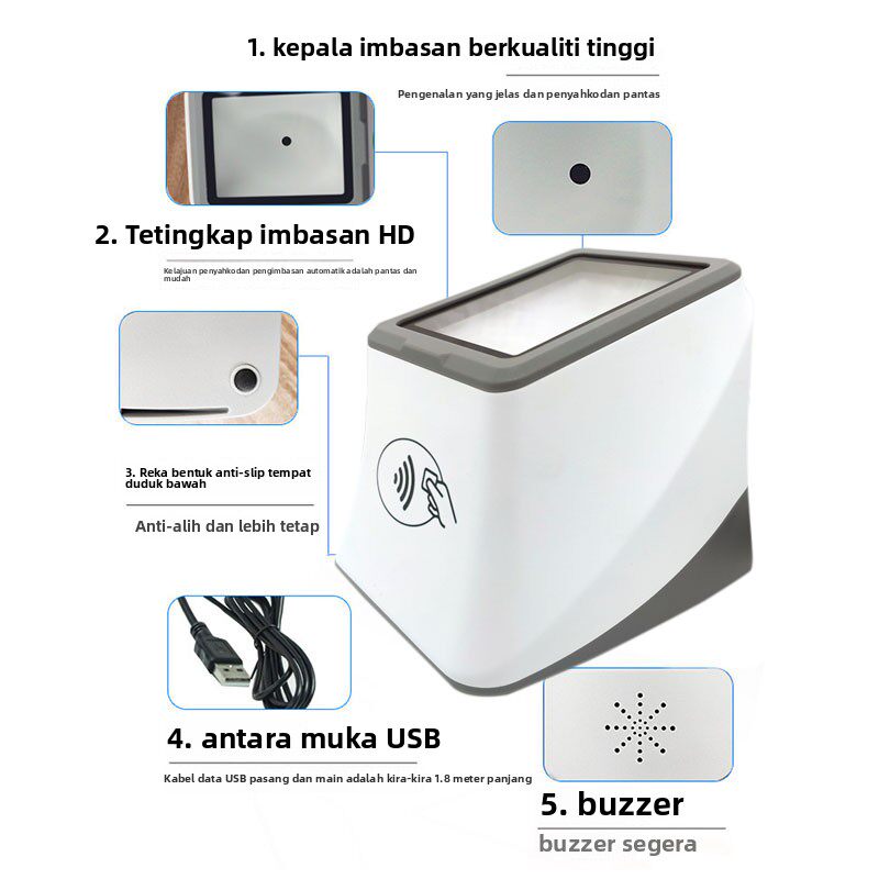 二维码NFC扫码支付盒子手机扫码小白盒电子医保IC读卡扫码二合一