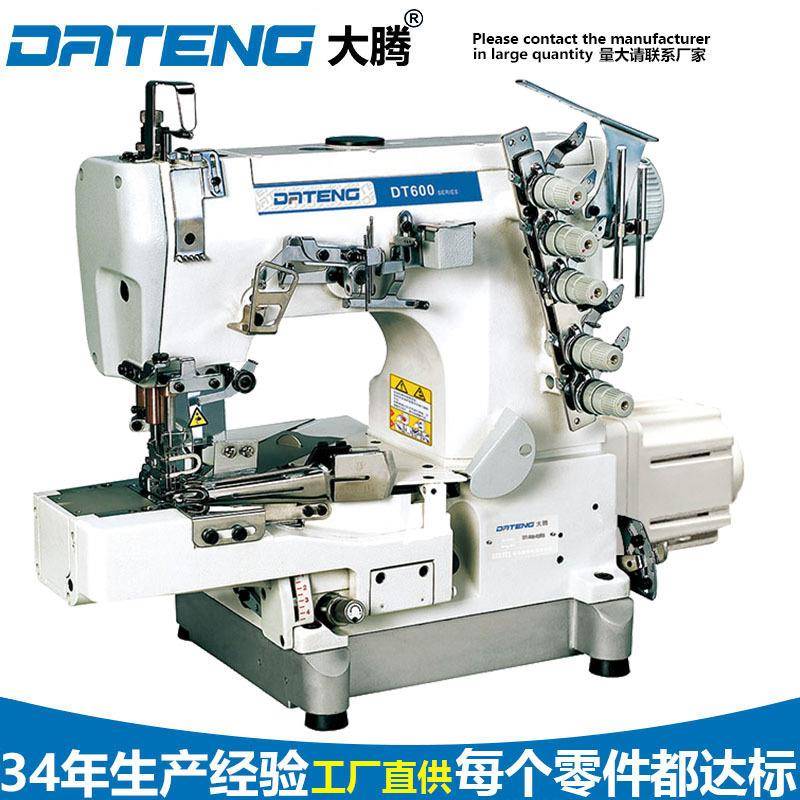 W600小方头电脑直驱缝纫机三针五线车机针织内衣压边600绷缝机