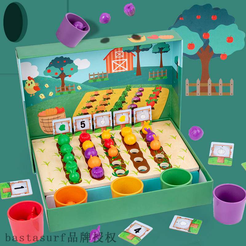 Wooden vegetable farm fruit color cognitive classification