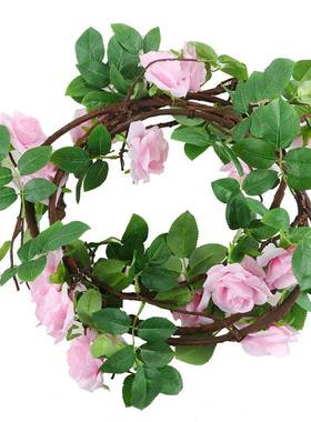 Simulasi Mawar Rotan Dekorasi Menggantung Bunga Berliku Buat