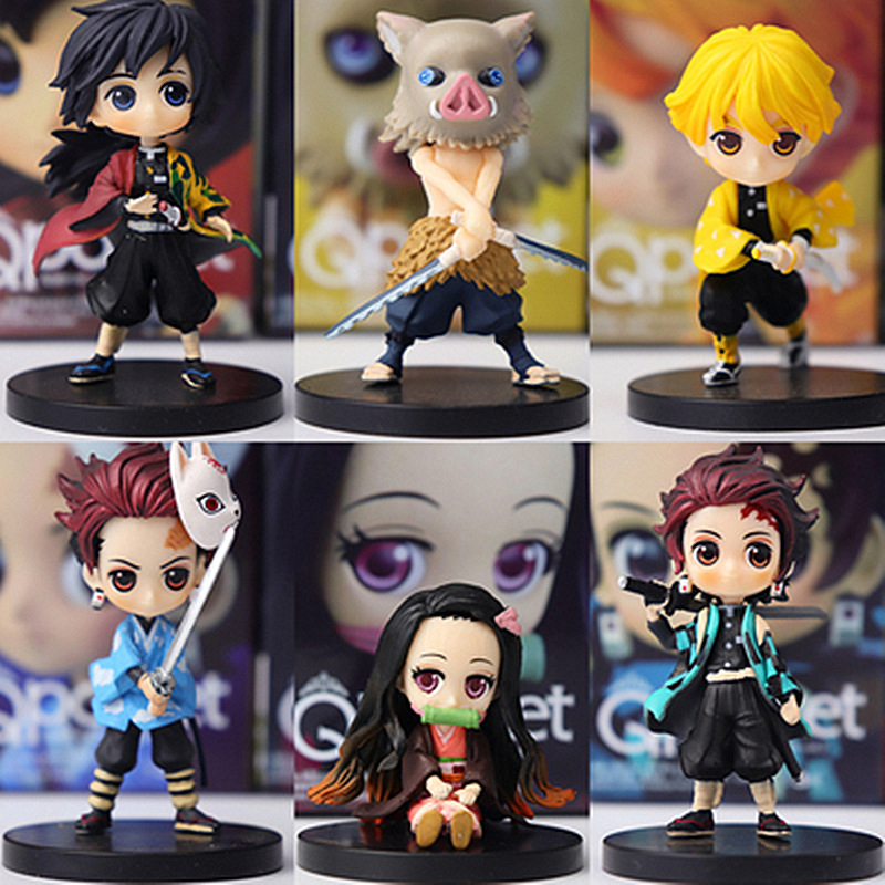 6pcs/set Demon Slayer Kimetsu no Yaiba Figure Q ver. Giyuu I