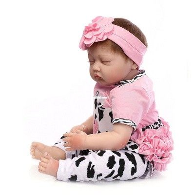 22 lifelike reborn baby doll silicone vinyl real gentle t