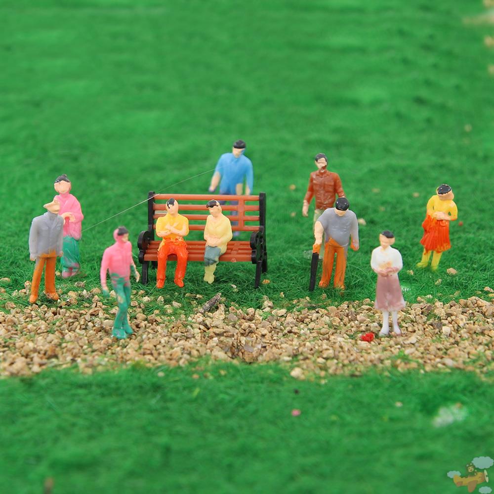 【100个装】小人模型沙盘人物模型彩色迷你沙盘模型小场景配景