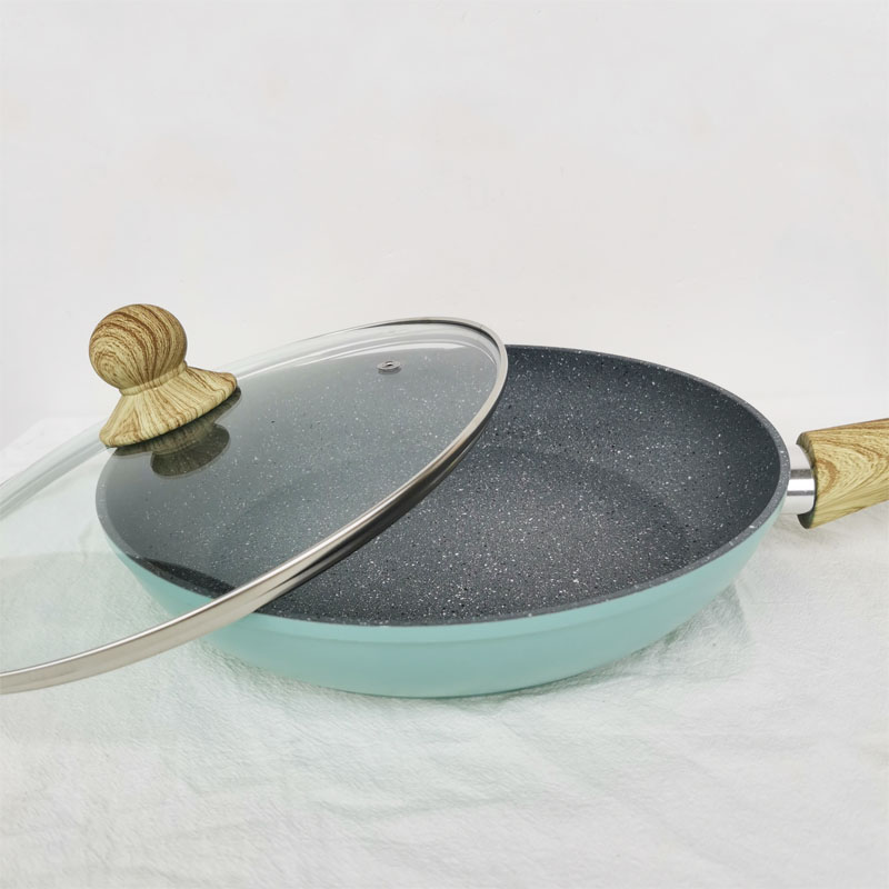 清新薄荷绿 20cm/24cm/28cm 麦饭石不粘平底锅 煎锅  电磁炉可用