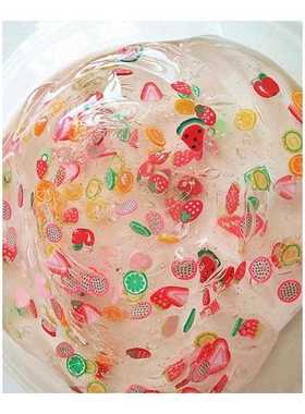 20pcsSet Fruit Slices Slime Nails Beauty Clay Artificial