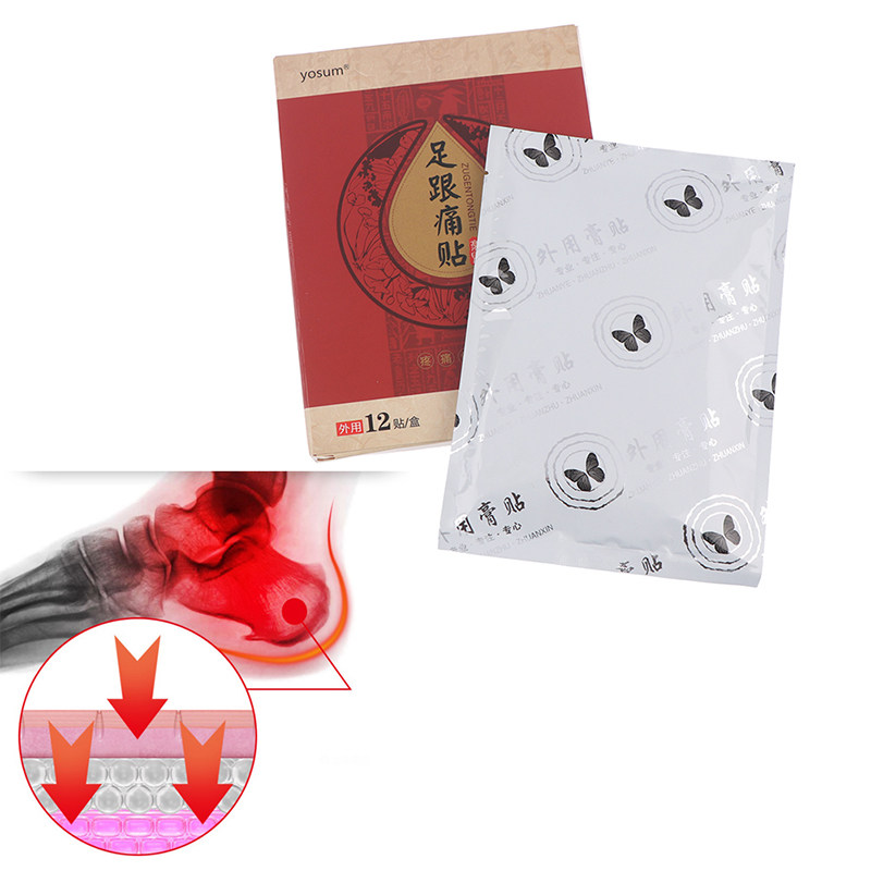 12Pcsatment Care Pain Herbal Heel Spur Rapid Foot Plaster Pa