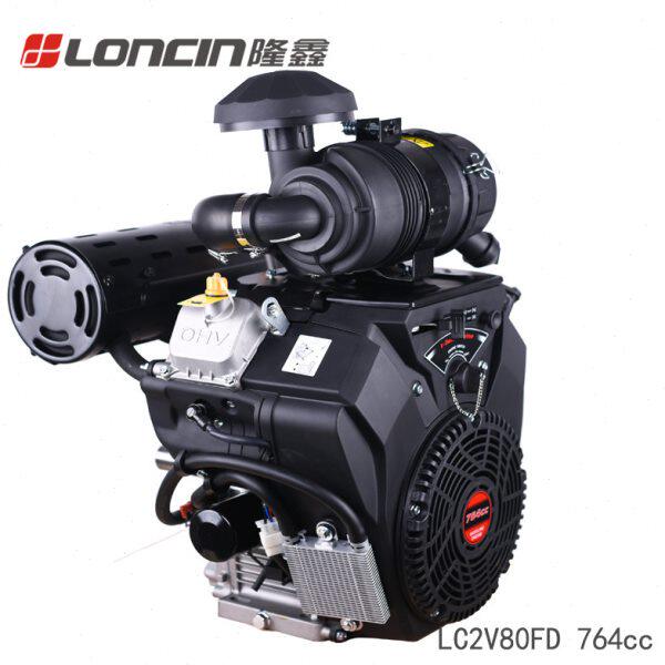 隆鑫双缸30马力LC2V80FD汽油发动机764cc船用35清洗机用吸沙泵999