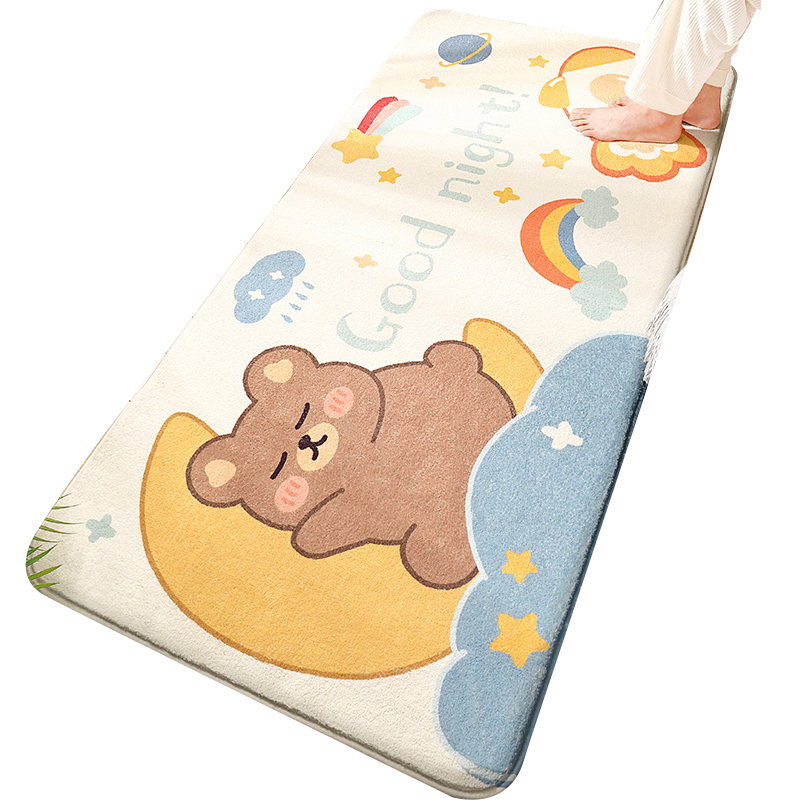 蔓越家地毯卧室床边毯家用客厅地垫儿童可爱房间可睡可坐床前地毯