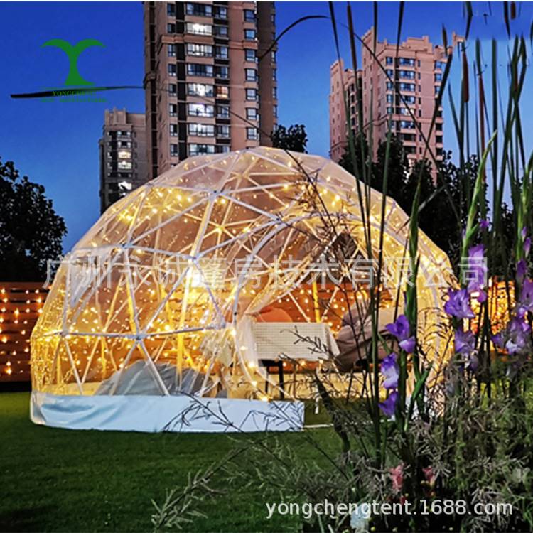 网红透明餐饮咖啡厅清吧餐吧包间圆形泡泡阳光屋摄影星空帐篷房