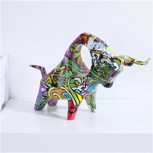 Resin Bull Statue Figurine, Animal Decor Sculpture, Gifts