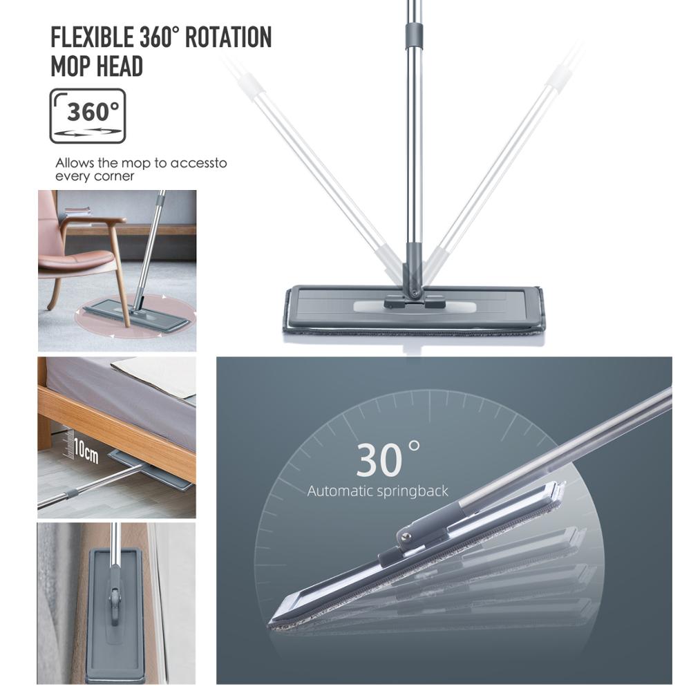 Hand Free Flat Floor Mop And Bucket Set For Professional