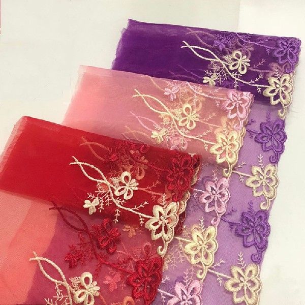 2Yard 22cm 3 Color Option High Quality Lace Cloth Flower