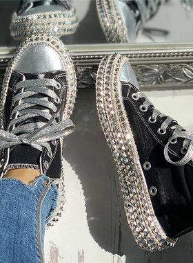 极速Women Sneakers Leopard Rivets Shoes Women  Shoes Leisure