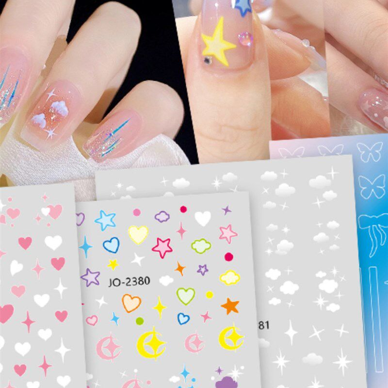 Nail sticker Nebula blush heart sweet sticker gradient new