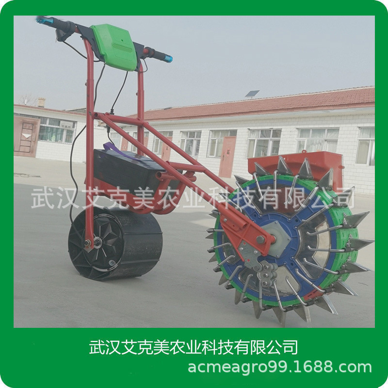 手推电动播种机花生玉米豆类谷子高粱菜籽点播器电动施肥播种机