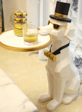 极速杜宾犬动物创意大摆件落地客厅狗电视柜旁轻奢家居装饰品乔迁