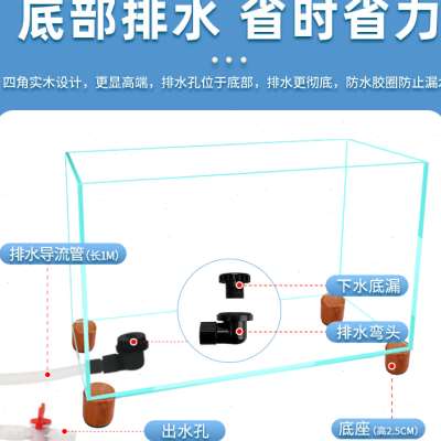 玻璃乌龟缸家用客厅养乌龟专用缸生态鱼缸小别墅饲养箱带晒台加高