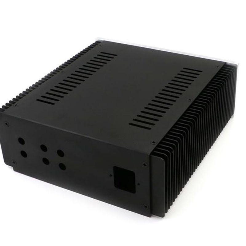 。两侧散热的全铝甲类功放机箱 後级主机壳 可做10W小甲的2409功