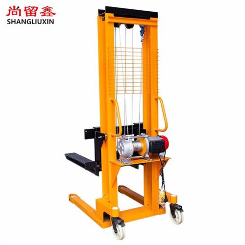 尚留鑫 黄色堆高车承重3t电动升高1.6m搬运升降车装卸车