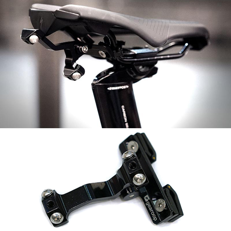 新品GEAROOP自行车公路车铁三坐垫座弓铝合金CNC水壶架GOPRO延伸