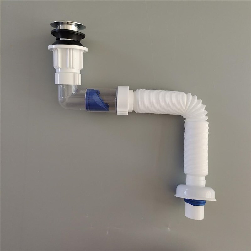 厂家脸盆下水器不锈钢面盆下水横排下水管提篮下水