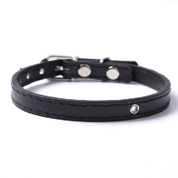 Cat Accesories Pink PU Leather Adjustable S M Safety Name