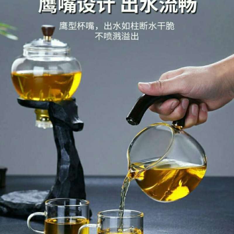 网红磁吸茶具套组家用整套茶壶玻璃耐高温加厚懒人泡茶神器大容量