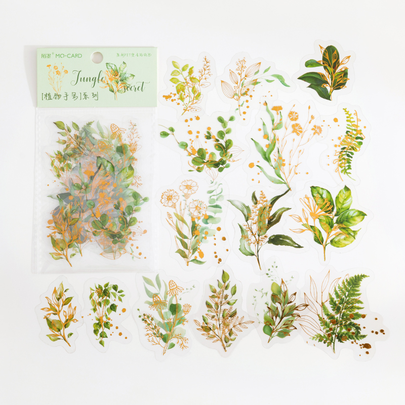 30 pcs/Pack Golden Outline Hand Painting Colorful Flowers Ma