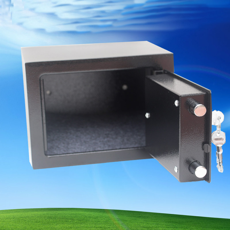 小型防火箱老人收纳盒带钥匙锁家用收纳箱私房钱保险箱迷你保管箱