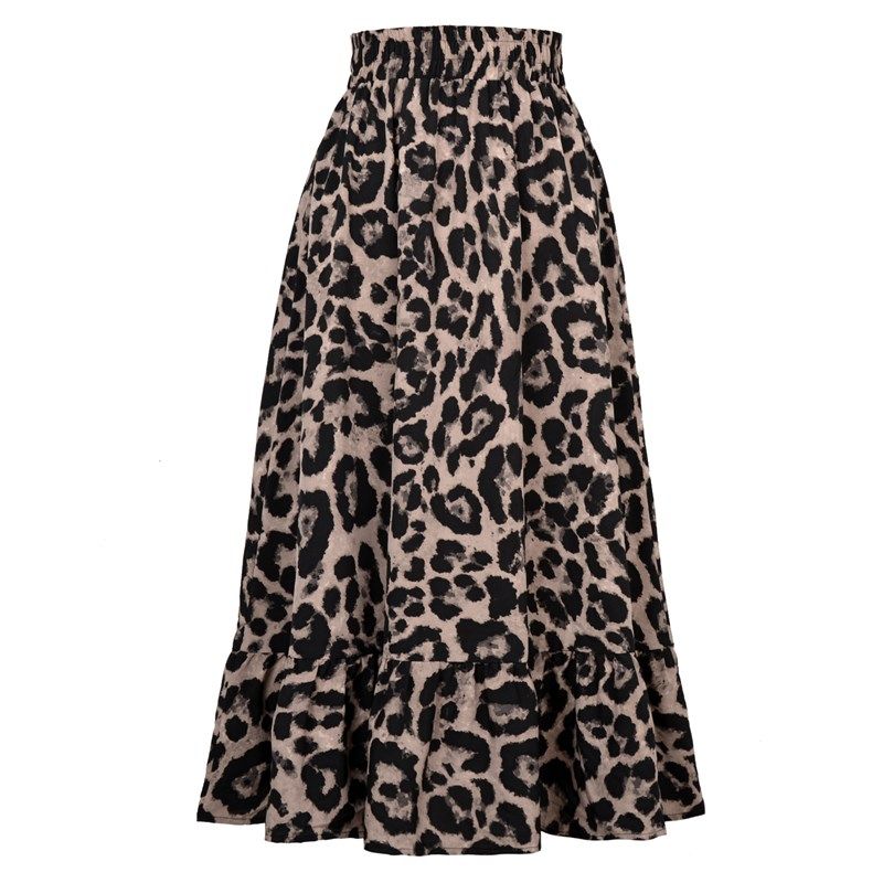 Women Summer Skirts  sexy leopard print tall waist Europe