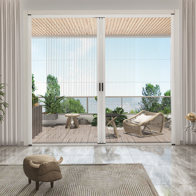 蚊帐门帘推拉纱免打孔安装高端防蚊门折叠隐形防蚊子纱窗网入户